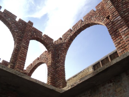 Baked Brick Arches for the First Floor Vernadah. 